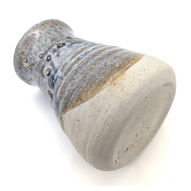 1980s 1980s Artisan Signed Studio Pottery Glazed Stoneware Bud Vase For Sale - Image 5 of 11