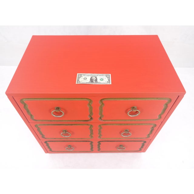 Dorothy Draper 3 Drawers Dresser Chest w/ Ring Pulls For Sale - Image 17 of 18