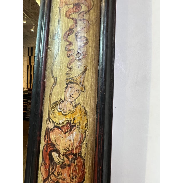1990s Italian Hand Painted Rectangular Wooden Mirror For Sale - Image 12 of 12
