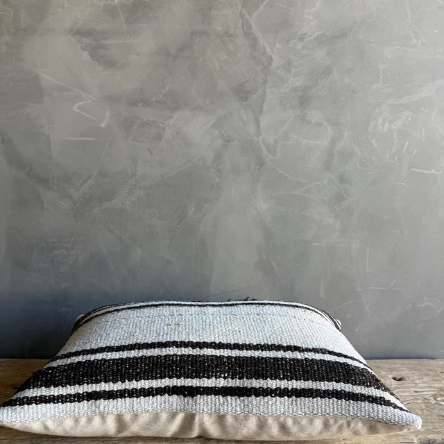 Not Yet Made - Made To Order Vintage Rug Pillow Cover With Stripes For Sale - Image 5 of 6