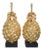 Marbro Italian Ceramic Pineapple Lamps Gold For Sale