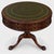 Mid 20th Century English Leather Top Georgian Style Mahogany Drum Table With Ball & Claw Feet For Sale - Image 5 of 5