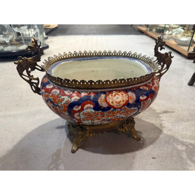 Ceramic Vintage Imari Jardinière For Sale - Image 7 of 7