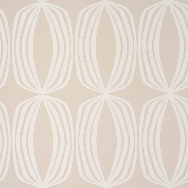 SAMPLE - Schumacher Fontana Wallpaper In Birch For Sale