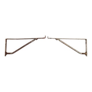 Pair of Vintage Petite Steel Brackets For Sale