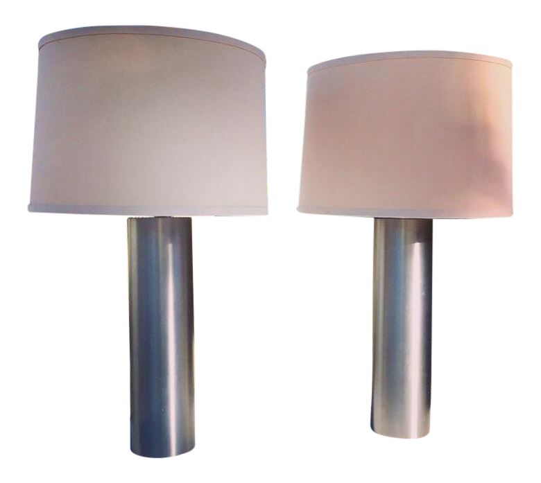 brushed chrome table lamp