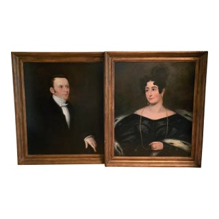 19th Century Portraits - a Pair For Sale