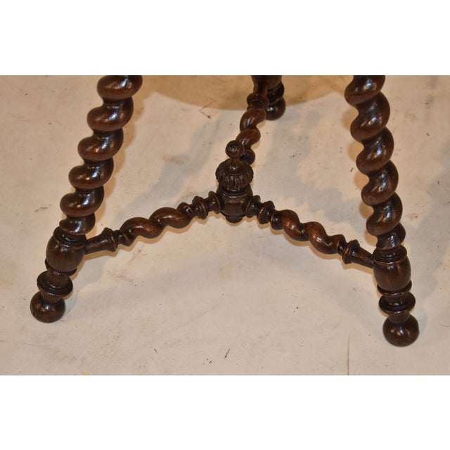 Late 19th Century French Oak Tripod Stool For Sale In Greensboro - Image 6 of 10