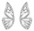 .925 Sterling Silver 1/6ct TDW Diamond Butterfly Earrings, Pair For Sale