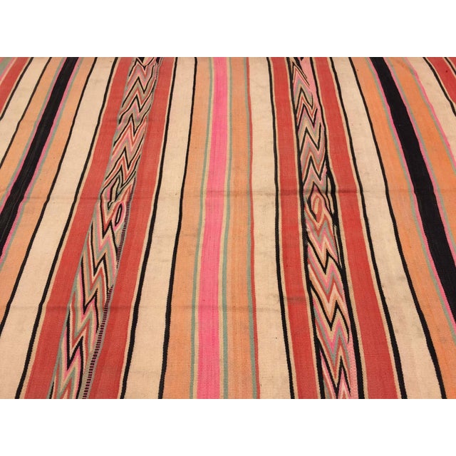 Vintage Moroccan Berber Striped Wool Kilim Rug, 5'4" x 11'6" For Sale - Image 11 of 12