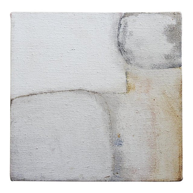 Small Late 20th Century Neutral Abstract Painting For Sale