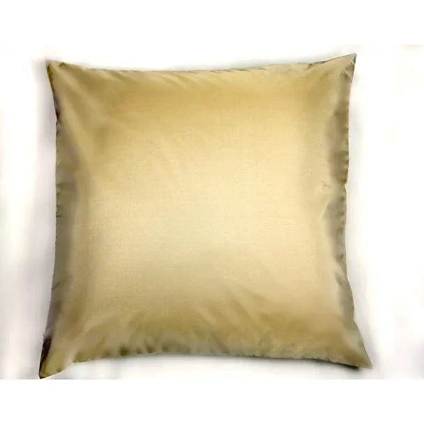 Transitional Gold and Silver Designer Pillow For Sale - Image 3 of 4