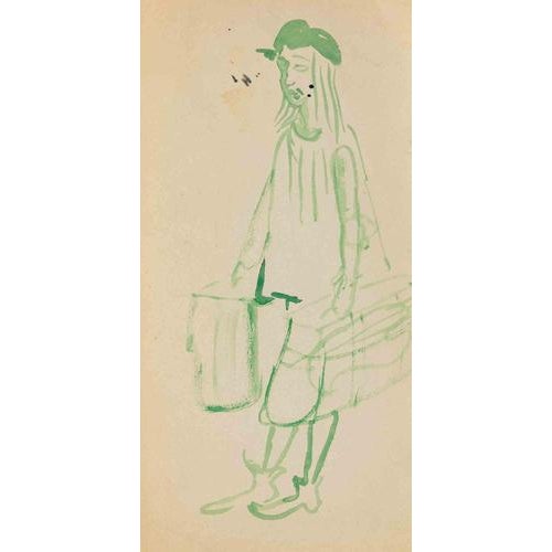China ink drawing realized by Mino Maccari in 1920s. A Watercolor on rear. Not signed, ver good condition. This piece is...