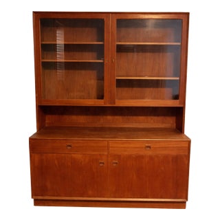 1960s Danish Mid-Century Modern Teak Hutch / Cabinet by Brouer Mobelfabrik For Sale
