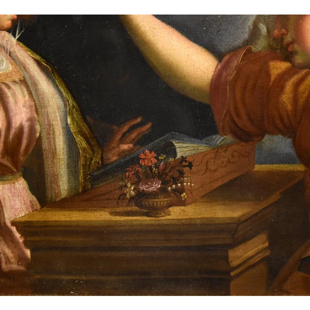 After Pieter De Witte, Annunciation with the Archangel Gabriel, 1600, Oil on Canvas, Framed For Sale - Image 10 of 13