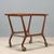 Brown Beech and Glass Serving Cart, 1960s For Sale - Image 8 of 9