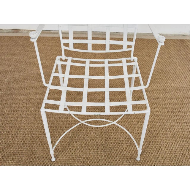 White Set of Four Mario Papperzini for Salterini Garden Dining Chairs, Attributed For Sale - Image 8 of 13