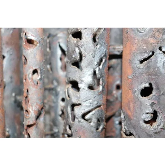 Gray Mid-Century Modern Metal Brutalist Wall Art in the Manner of Paul Evans For Sale - Image 8 of 10