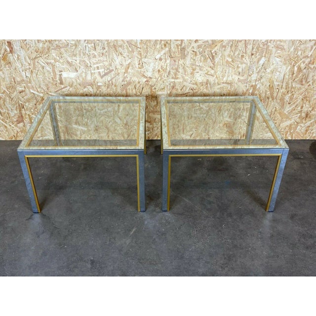 Chrome & Brass Coffee Side Table, 1960s, Set of 2 For Sale - Image 13 of 13