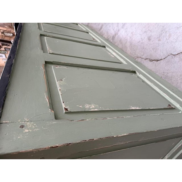 Sage Green and Black Wooden Retail Counter For Sale - Image 6 of 17
