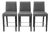 Set of 3 Modern Charcoal Gray Upholstered Counter Stools For Sale