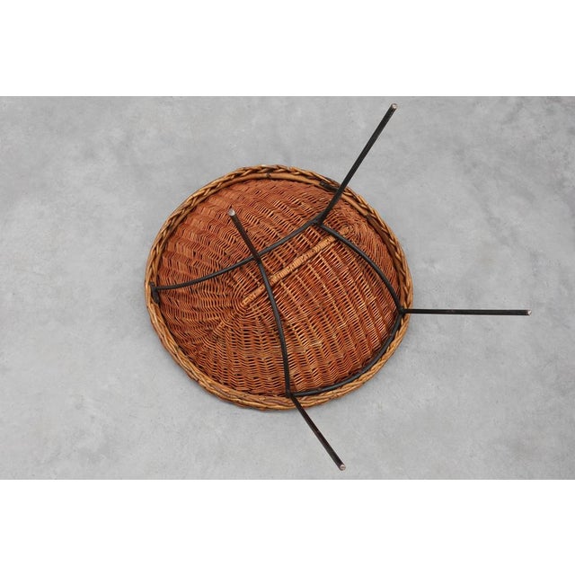 Mid-Century Woven RattanWicker and Iron Basket Chair, Italy, 1960s For Sale - Image 15 of 18