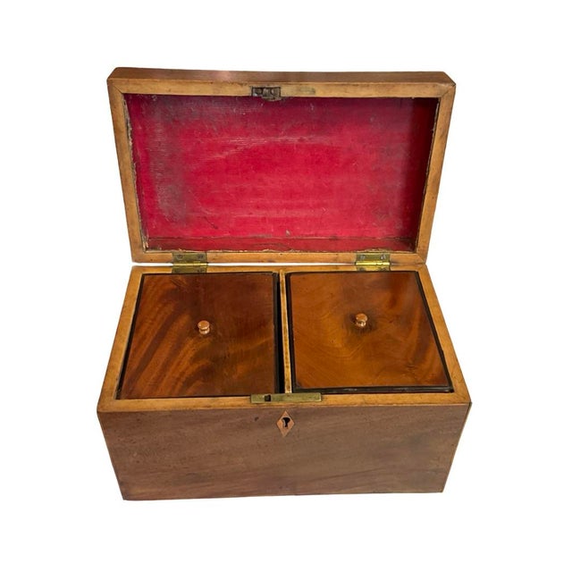 Wood Late 19th Century Tea Caddy With Inlay Shell For Sale - Image 7 of 9