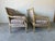 Vintage French Neoclassical Louis XV Style Striped Upholstery Settees – Pair For Sale - Image 9 of 17