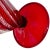 Ruby Red Vintage Murano AVeM Swirling Ruby Red Clear Stripes Italian Art Glass Ruffle Rim Footed Flower Vase For Sale - Image 8 of 8