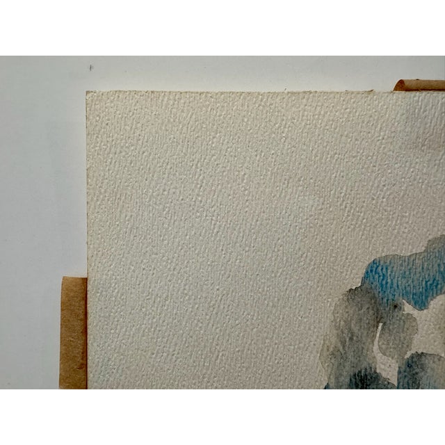 Henry Emil Salloch Original Watercolor on Paper Vézelay, France. 1972. For Sale - Image 4 of 8