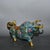Vintage Cloisonne Enamel Bull Figurine – 11" Gilt Ox Sculpture With Floral Motif For Sale - Image 12 of 18
