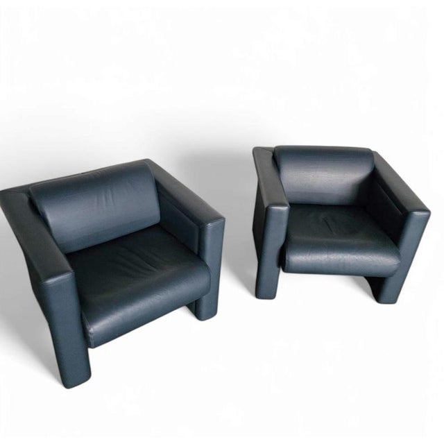 Leather Chairs by Trix and Robert Haussmann for Knoll, Set of 2 For Sale - Image 14 of 18