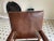 Rustic European Antique High Back Carved Wood Leather Chair For Sale - Image 3 of 12