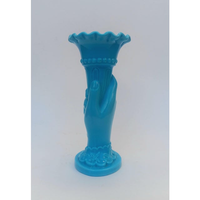1930s Modernist Opaline Glass Hand Vase, 1930s For Sale - Image 5 of 7