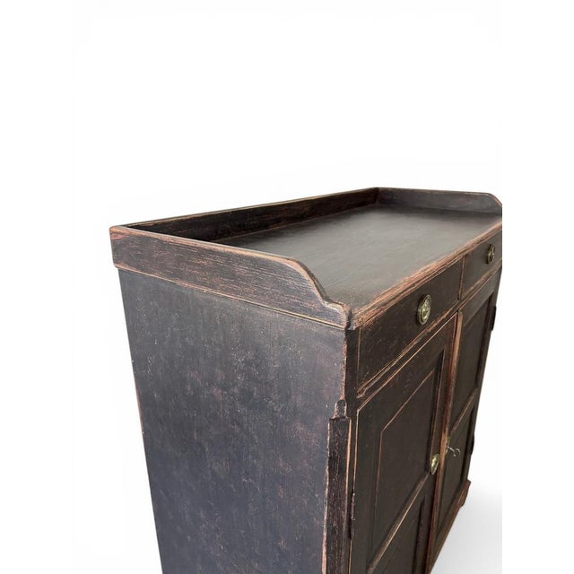 Antique Gustavian Black Sideboard For Sale - Image 5 of 9