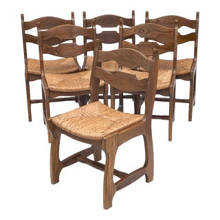 Chairs by Guillerme and Chambron, 1950s, Set of 6 For Sale
