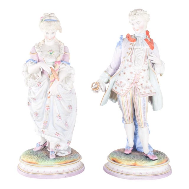 Dresden Porcelain Sculptures, 1910, Set of 2 For Sale - Image 17 of 17