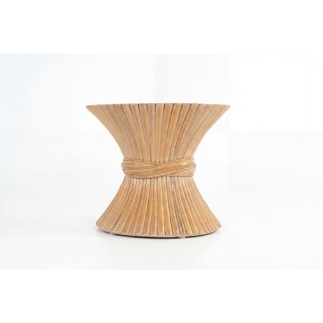 Mid-Century Modern John McGuire “Sheaf of Wheat” End Table 1975c. For Sale - Image 3 of 7