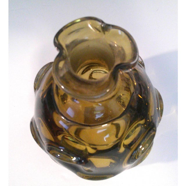 1960s Vintage Scandinavian Aseda Sweden Amber Glass Decanter Bo Borgström 1960s For Sale - Image 5 of 11