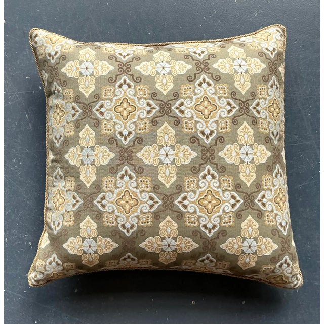 Late 20th Century Vintage Boho Jacquard Throw Pillow For Sale - Image 5 of 6