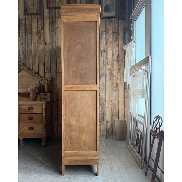 Large Art Deco Oak Wardrobe, 1930s For Sale - Image 6 of 17