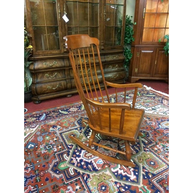 Vintage Rocking Chair, Cherry Wood, Nichols and Stone Furniture Chairish