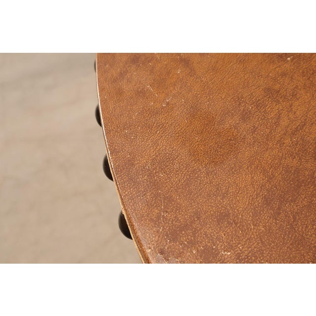 Stickley Commemorative Leather-Top Round Oak Library Table For Sale - Image 10 of 18