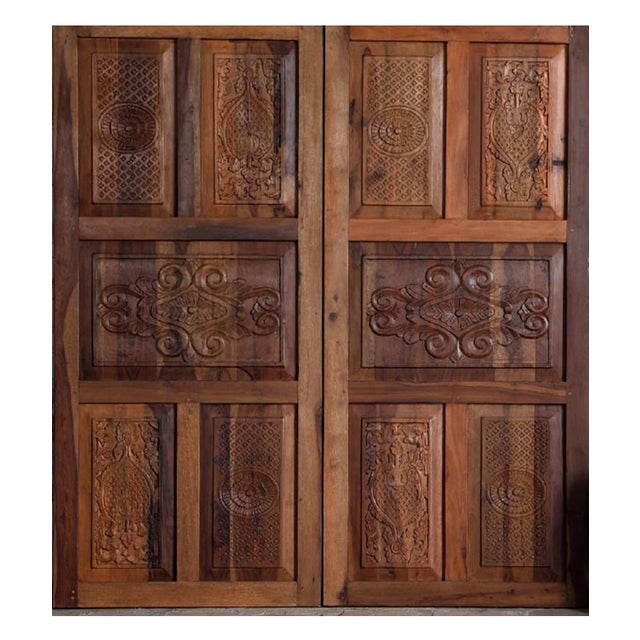 This authentic antique hand-carved wooden door panel brings timeless European farmhouse charm with an old-world artisanal...