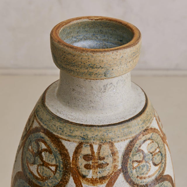 Ceramic Danish Abstract Motif Ceramic Vase by Noomi Backhausen for Soholm Stentøj, 1970s For Sale - Image 7 of 7