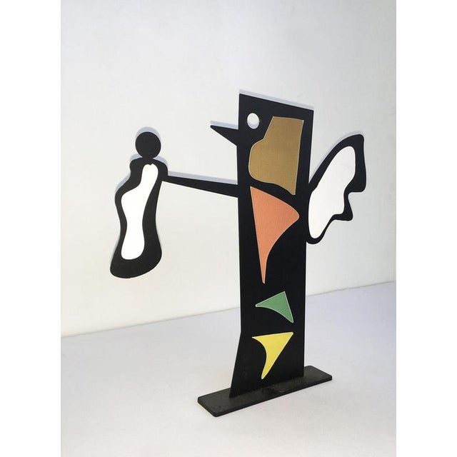 1980s Black Painted Metal Sculpture by Riccardo Dalisi, Italy, 1980s For Sale - Image 5 of 18