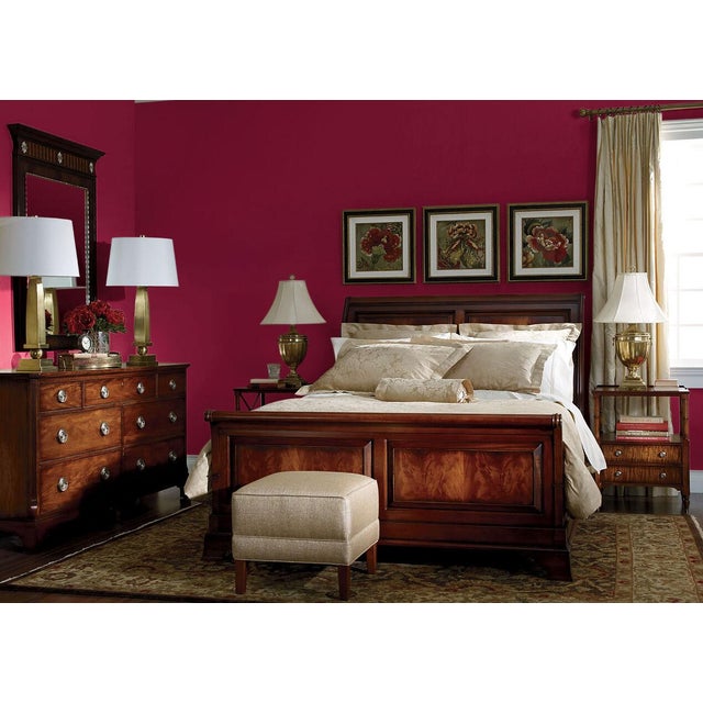 2000 - 2009 Extra Large Federal Style Mahogany Wall Mirror by Ethan Allen For Sale - Image 5 of 6