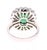 4.06 Carat Tourmaline Diamond 14 Karat White Gold Cocktail Ring, Size 7 For Sale - Image 4 of 4