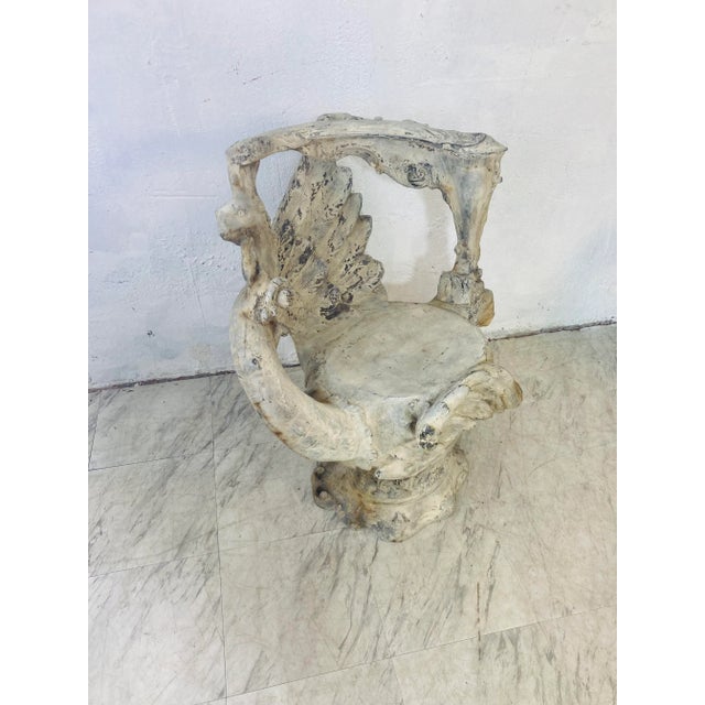 Vintage Coastal Outdoor Swan Chair For Sale - Image 12 of 13