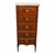 Louis XVI Style Mahogany, Rouge Marble & Ormolu Inlaid 5-Drawer Lingerie Chest For Sale - Image 6 of 15